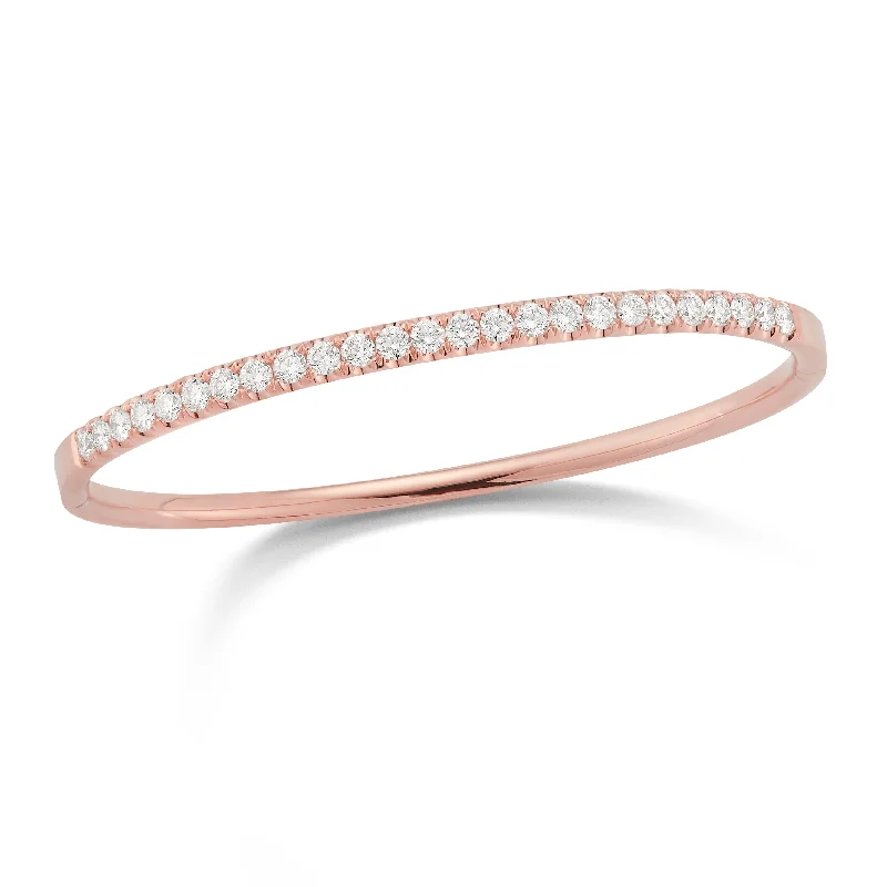 Diamond Wide Classic Bangle Bracelet