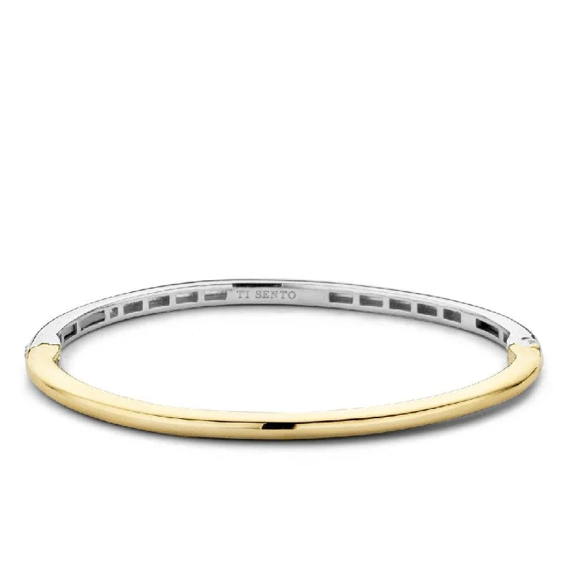 Ti Sento Gold Vermeil Plain Bangle