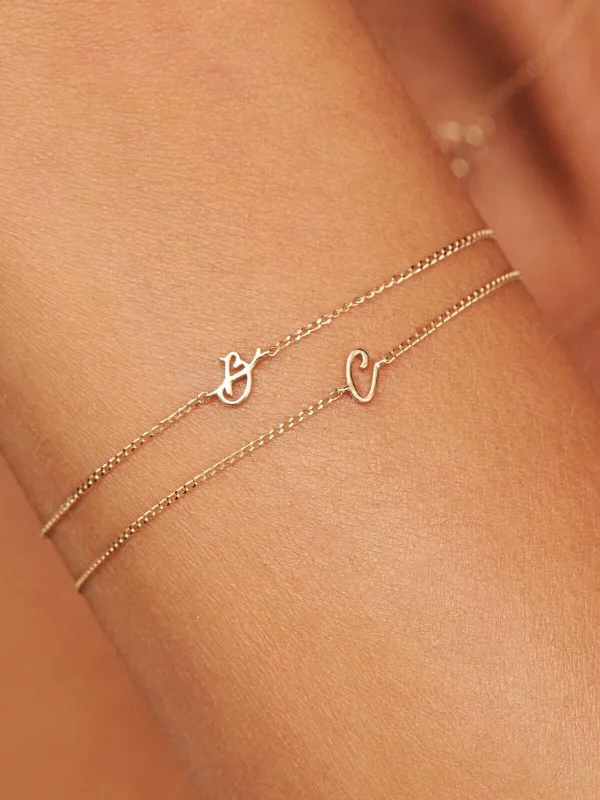 14K Gold Love Letter Bracelet