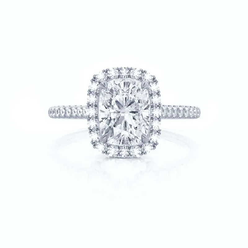 DARLEY - Elongated Cushion Lab Diamond Platinum Halo