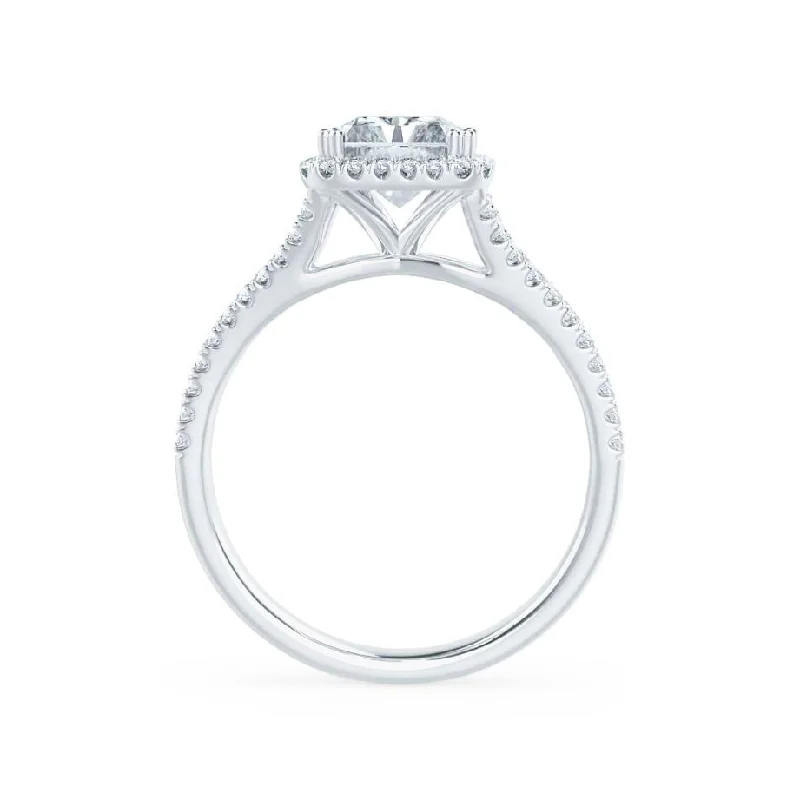 EVERLY - Radiant Lab Diamond & Diamond Platinum Split Shank Halo