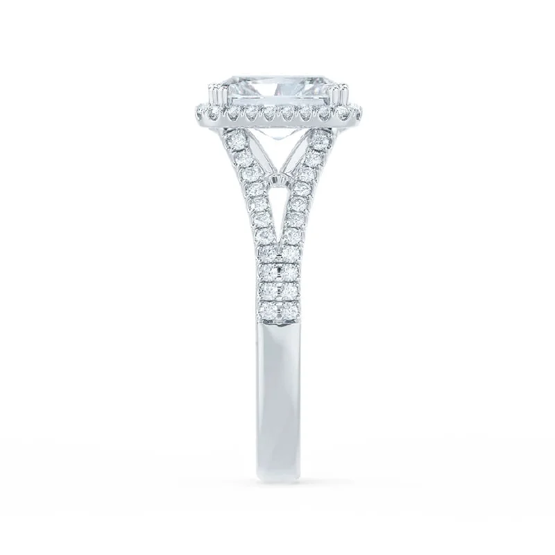 EVERLY - Radiant Lab Diamond & Diamond Platinum Split Shank Halo