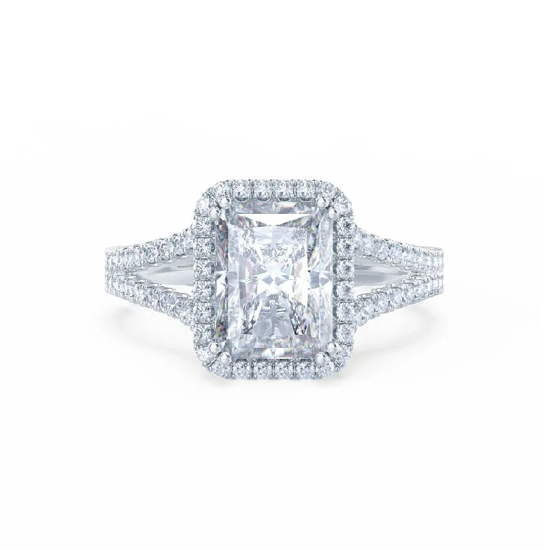 EVERLY - Radiant Lab Diamond & Diamond Platinum Split Shank Halo