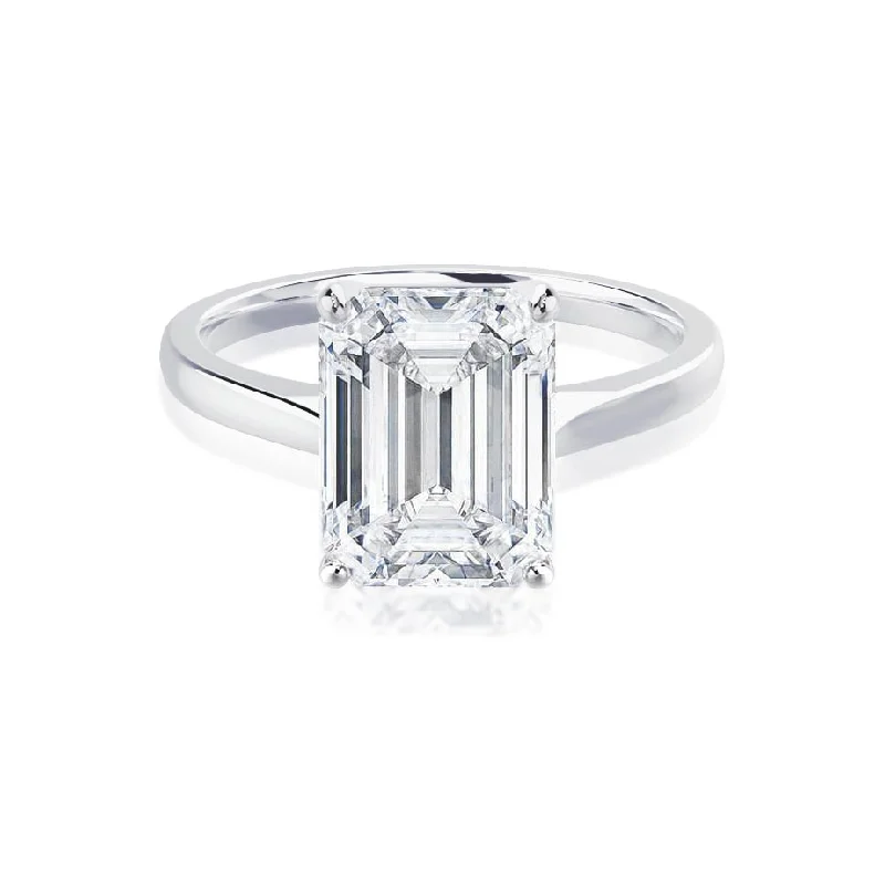 FLORENCE - Emerald Lab Diamond Platinum Solitaire