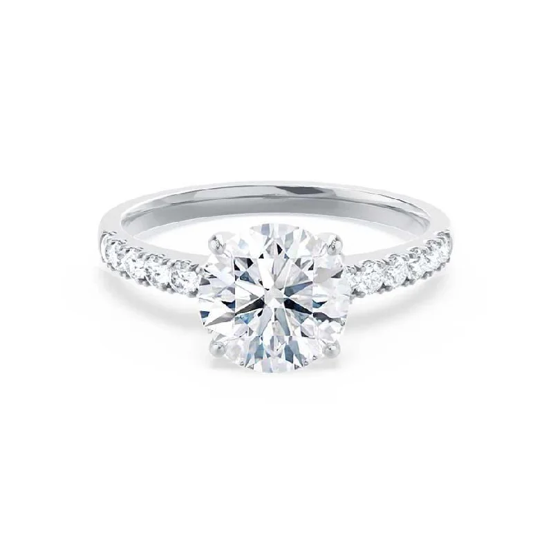 GISELLE - Round Lab Diamond 950 Platinum Solitaire Ring