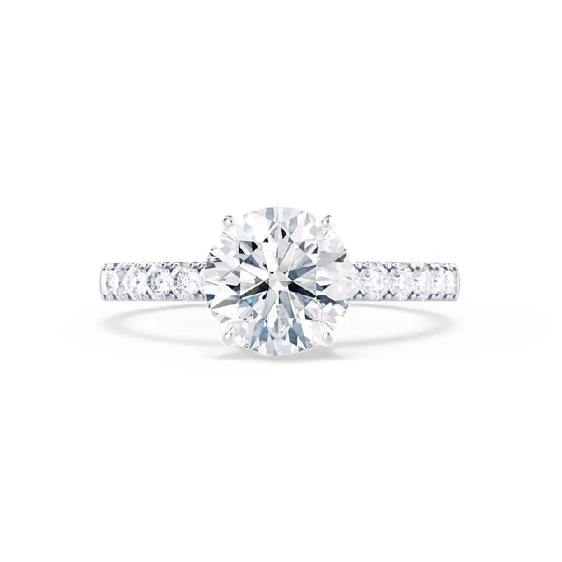 GISELLE - Round Lab Diamond 950 Platinum Solitaire Ring