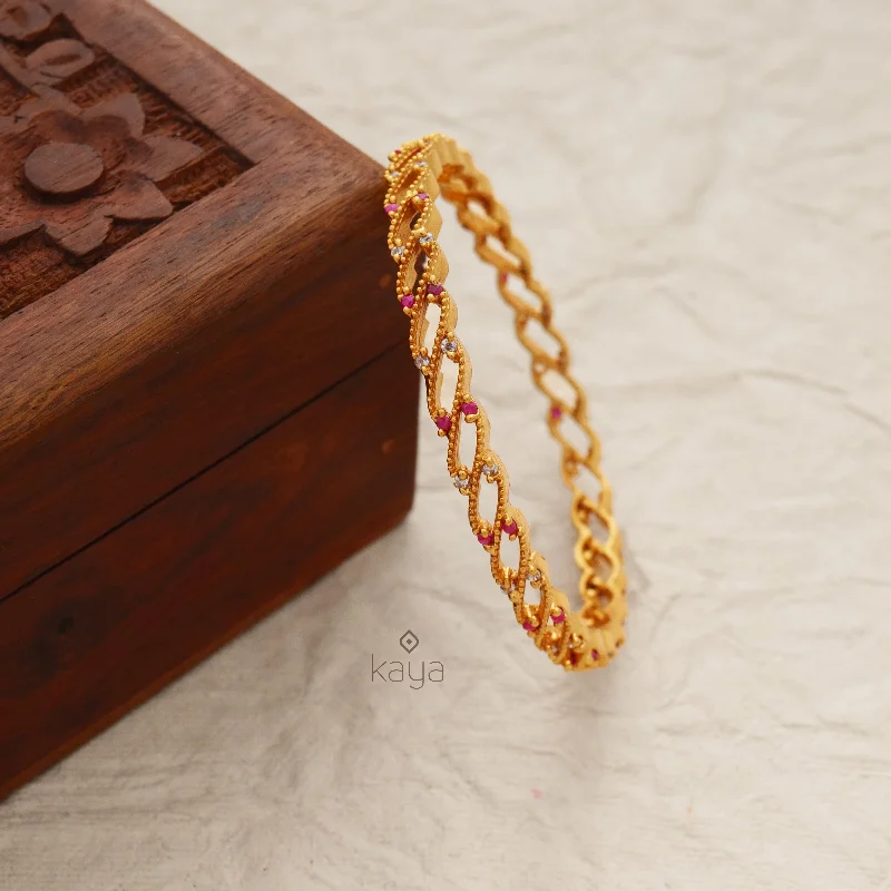 Gold Plated stone bangle - SG100203