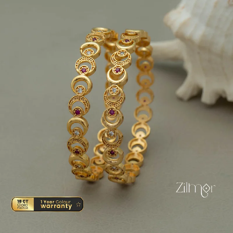 TR10044 - Golden Tone Bangle (Pair)