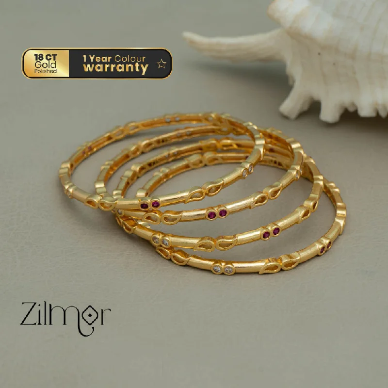 TM10043 - Golden Tone Stone Bangle