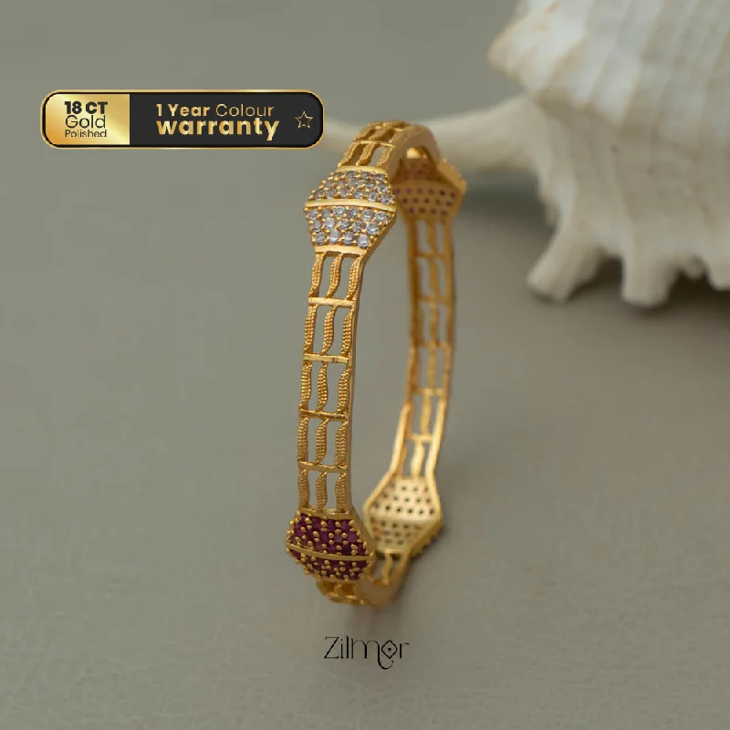 Goldtone Stone Bridal Bangle SG100201