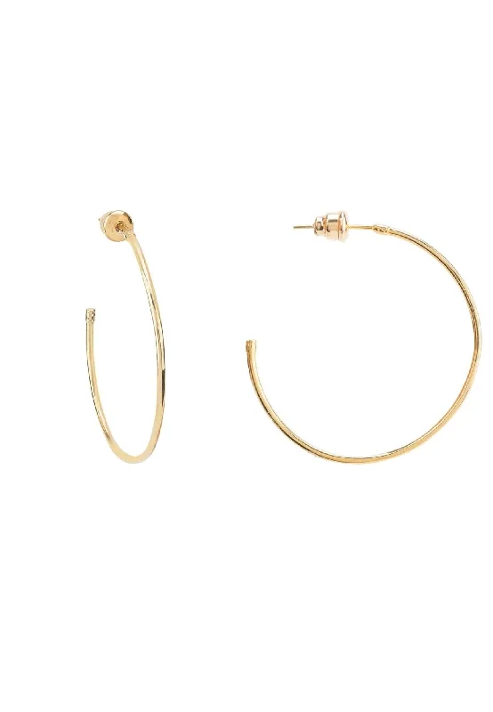 Hoop Earrings 4Cm Gold