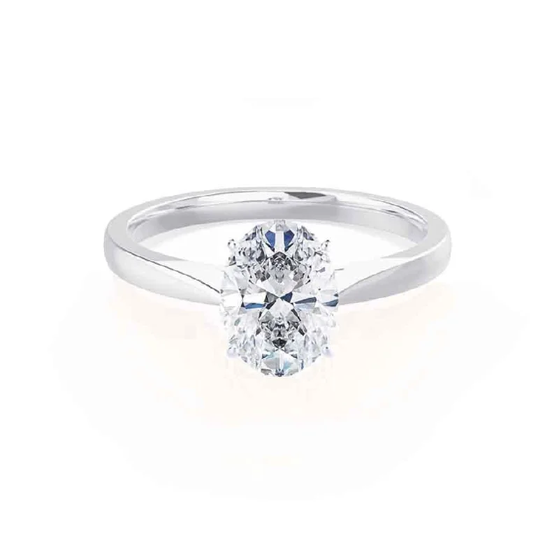 ISABELLA - Oval Lab Diamond 950 Platinum Solitaire