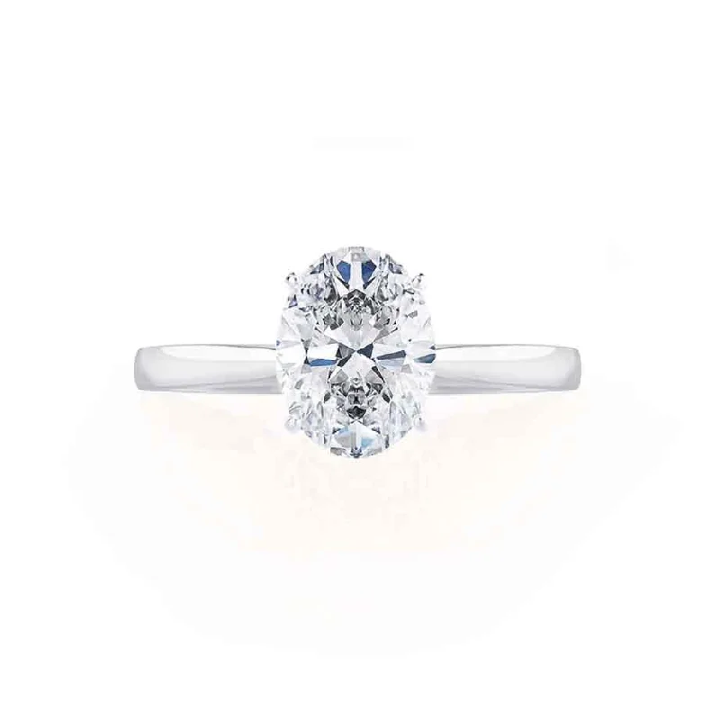 ISABELLA - Oval Lab Diamond 950 Platinum Solitaire