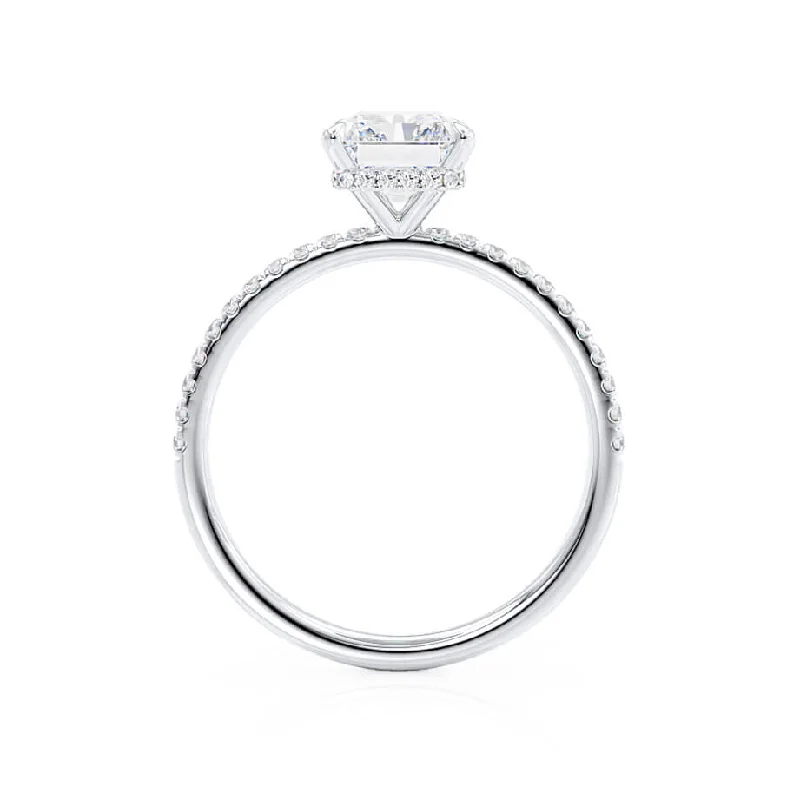 LIVELY - Radiant Lab Diamond Platinum Micro Pavé Hidden Halo