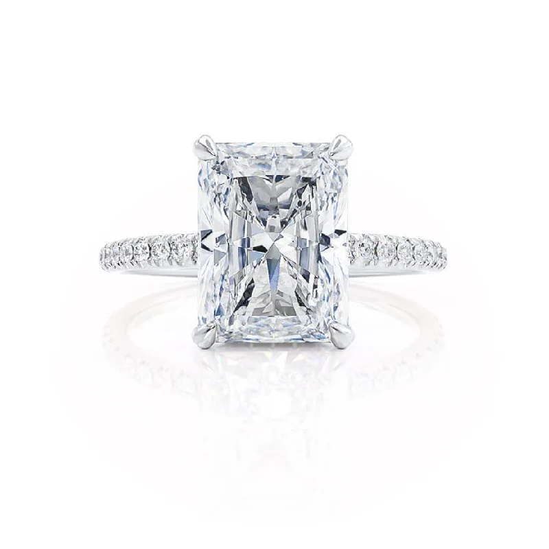 LIVELY - Radiant Lab Diamond Platinum Micro Pavé Hidden Halo