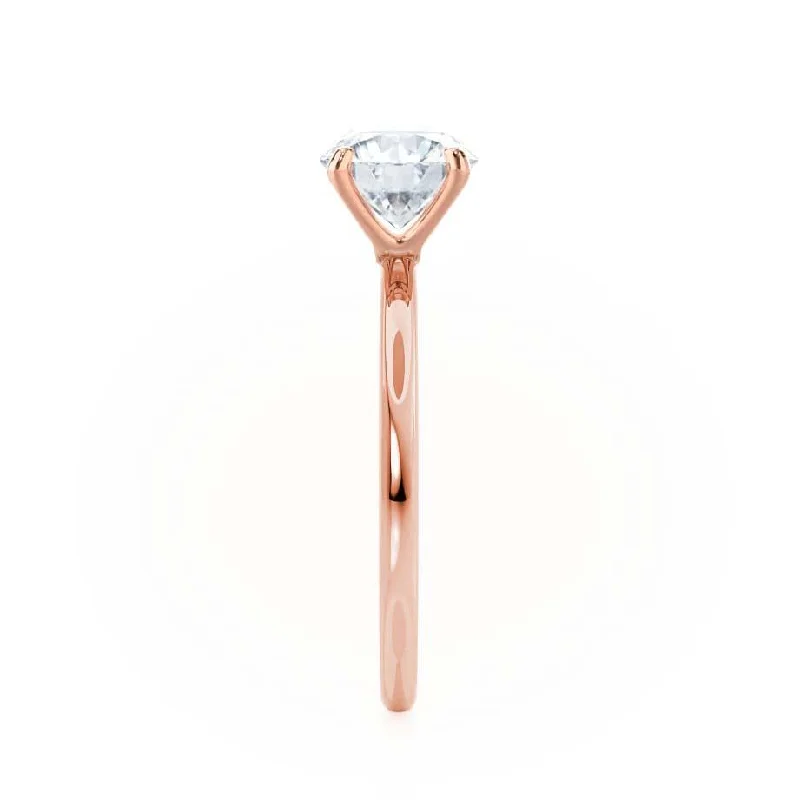 LULU - Cushion Moissanite 18k Rose Gold Petite Solitaire