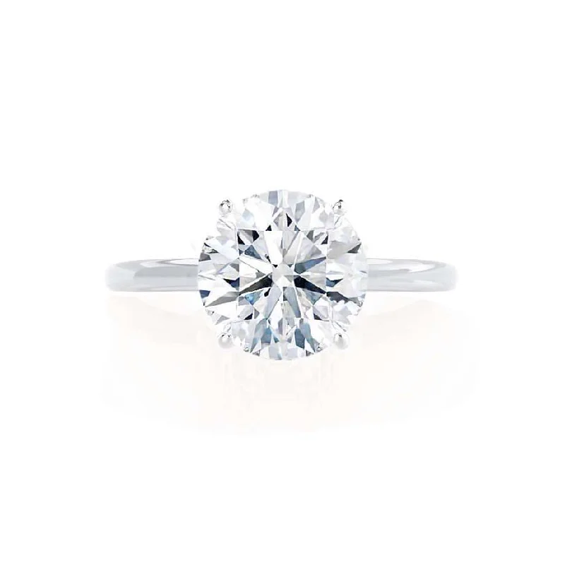 LULU - Round Lab Diamond 950 Platinum Solitaire Ring