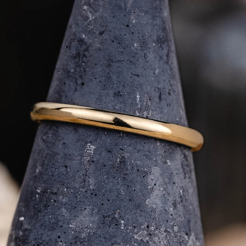 The Meridian | 2mm Women's Yellow Gold Stacking Ring