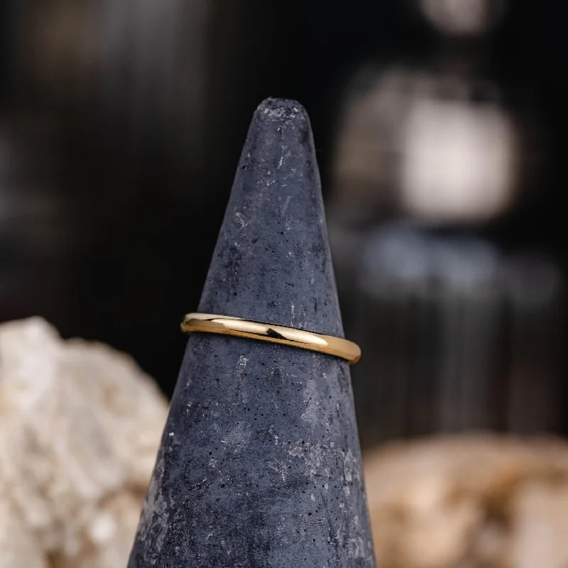 The Meridian | 2mm Women's Yellow Gold Stacking Ring