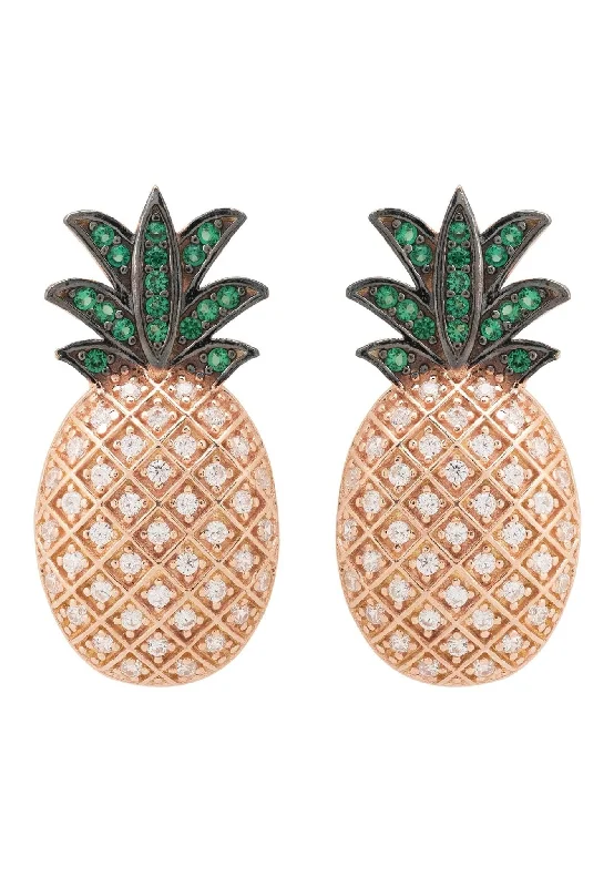 Pineapple Earrings Rosegold