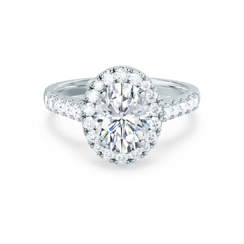 ROSA - Oval Lab Diamond 950 Platinum Halo