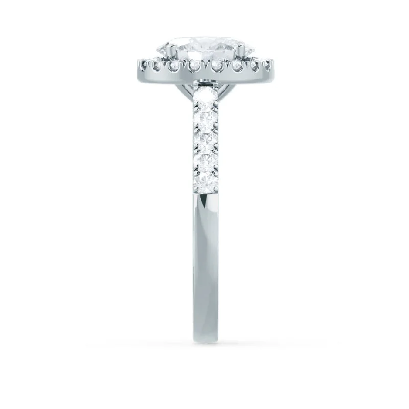 ROSA - Oval Lab Diamond 950 Platinum Halo