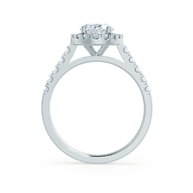 ROSA - Oval Lab Diamond 950 Platinum Halo