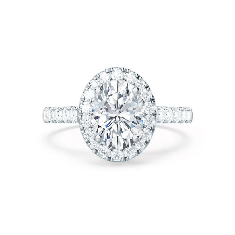 ROSA - Oval Lab Diamond 950 Platinum Halo