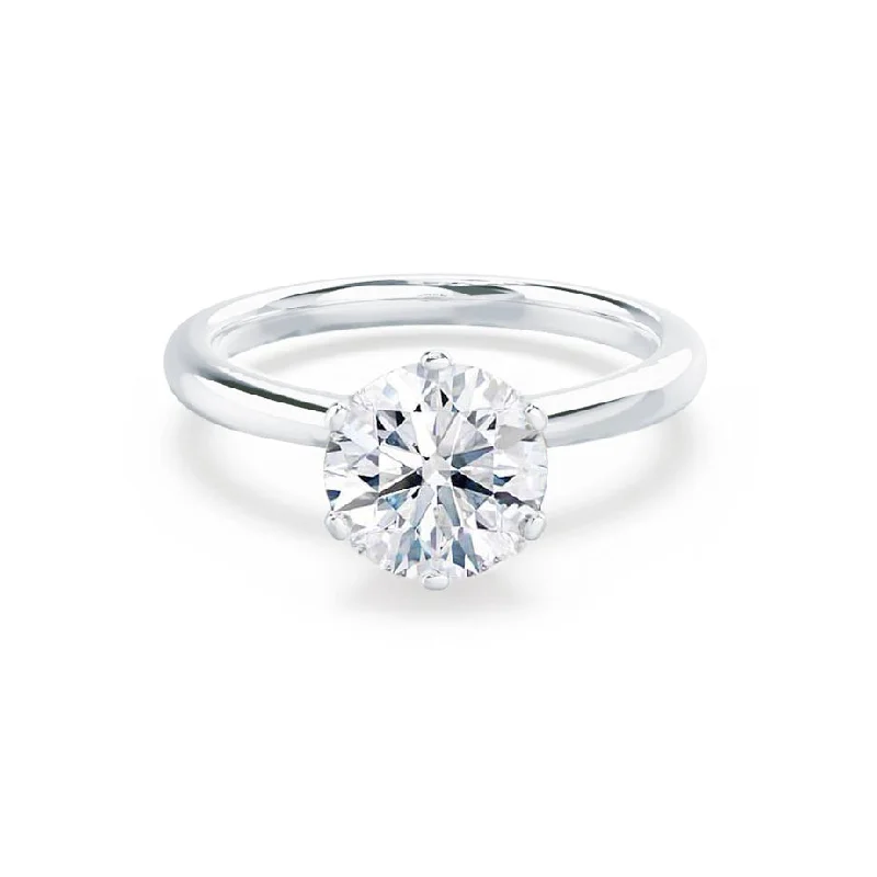 SERENITY - Round Lab Diamond 950 Platinum Solitaire Engagement Ring