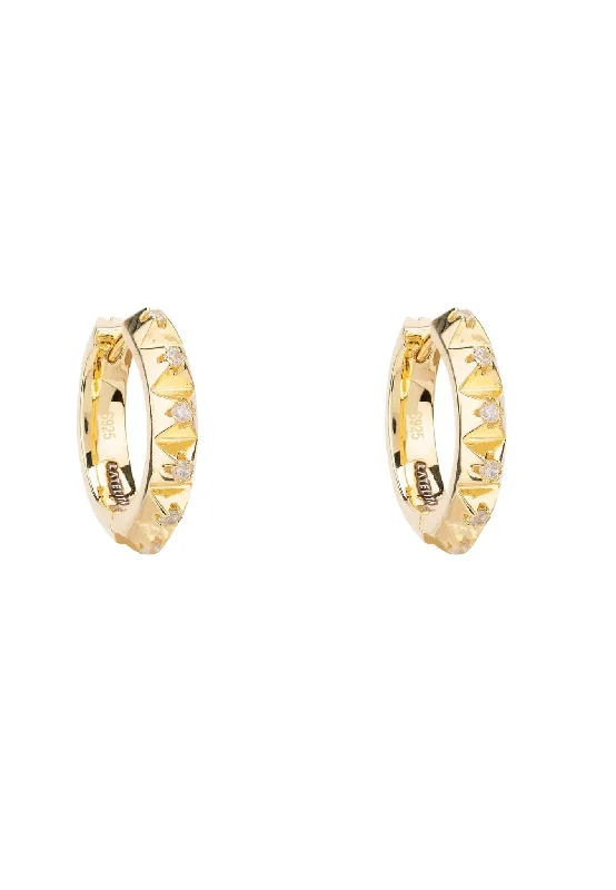 Spikey Hoop Earrings Gold