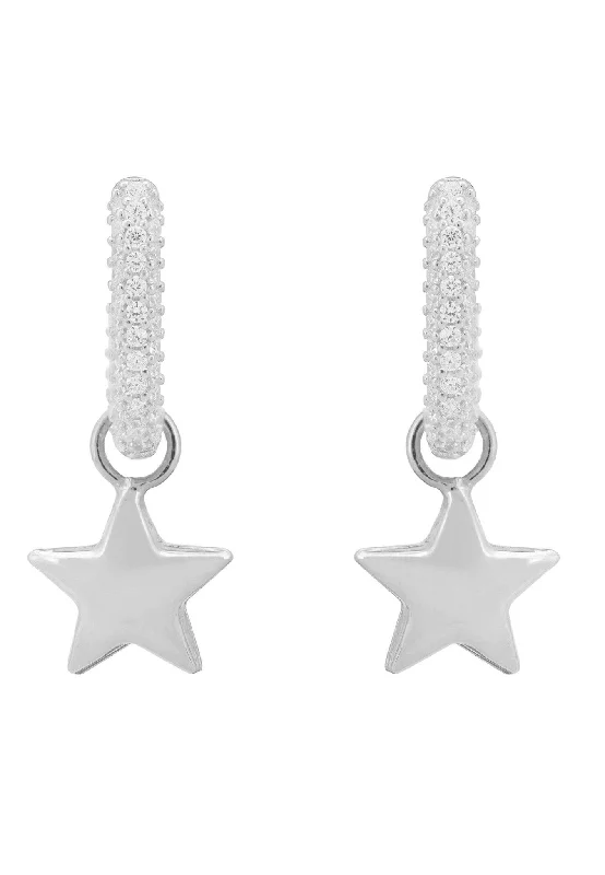 Stella Star Earrings Silver