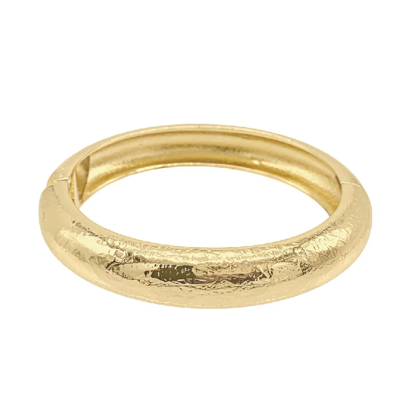 Texturized Gold Bangle