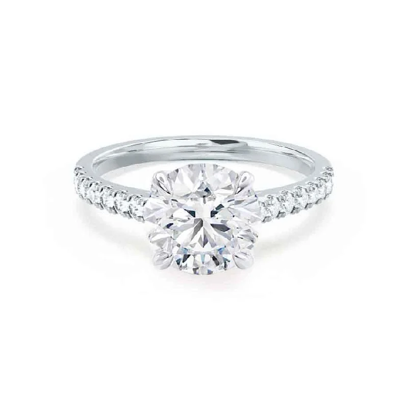 VIOLA - Round Lab Diamond Platinum Shoulder Set