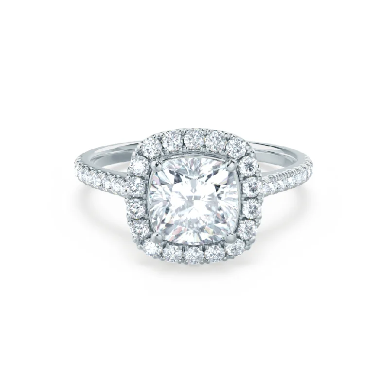 VIOLETTE - Cushion Lab Diamond Platinum Halo